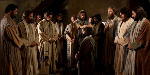 Christ and apostles
